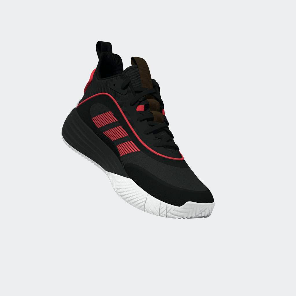 Basketballschuh ADIDAS SPORTSWEAR "OWNTHEGAME 3.0", Gr. 44, weiß (core schwarz, lucid rot, cloud weiß), Synthetik, Textil, Schuhe