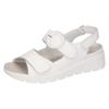 Sandale WALDLÄUFER "K-ADEA", Damen, Gr. 7,5 (41), weiß, Nappaleder, unifarben, klassisch, Schuhe, Bequemschuh, Komfortschuh mit 3 Klettverschlüssen, K-Weite