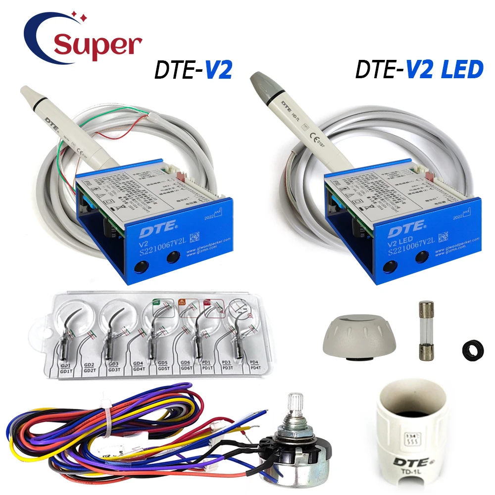 V2/V2 LED Dental Eingebautes Ultraschall-Scaler-Handstück Zahnheilkunde Scaling Tips für die Zahnreinigung Whitening Tools Ersatzteile Image