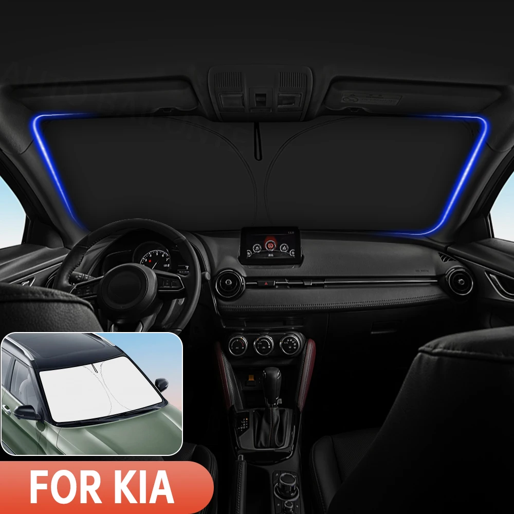 Für Kia Seltos 2021 2022 2023 2024 2025 Auto Windschutzscheibe Sonnenschutz Abdeckung Frontscheibe Sonnenschutz Visier Auto Innen UV Schutz Image