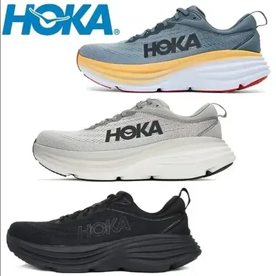 HOKA Sport Running Shoes Bondi 8 Breathable Anti Slip Cushioning Road Runs Shoes Men Sport Shoes