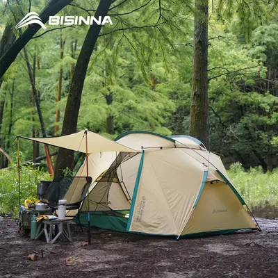BISINNA 20D Nylon Camping Tent 1-2 Person Lightweight Backpacking Tent Outdoor Waterproof Camp Supplies Beach Travel Hiking