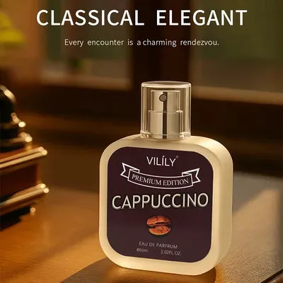 Coffee Chocolate Milk Men Vanilla Perfume,Charming Gourmand Scent,Caramel/Coconut/Jasmine Fragrance,Musk/Amber Body Spray