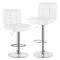 Bigzzia 2pcs Bar Stools PU Leather Swivel Bar Chairs Swivel Stools for Breakfast Bar Counter Kitchen Home High Foot Stool