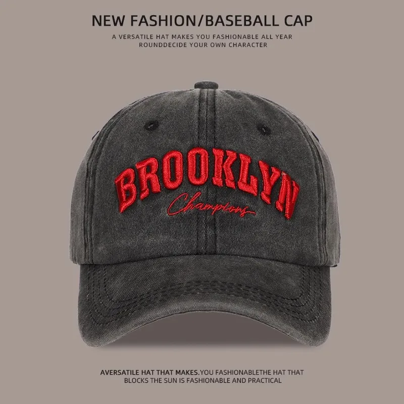 BROOKLYN Alphabet 3D Letter Embroidery Snapback Hat Hip-Hop Men Women Outdoor Sports Sun Cap Casual Trucker Cap