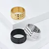Europäischen Heißer Verkauf Stil Edelstahl Mode Schmuck Hip Hop Punk Peak Ring Vergoldet