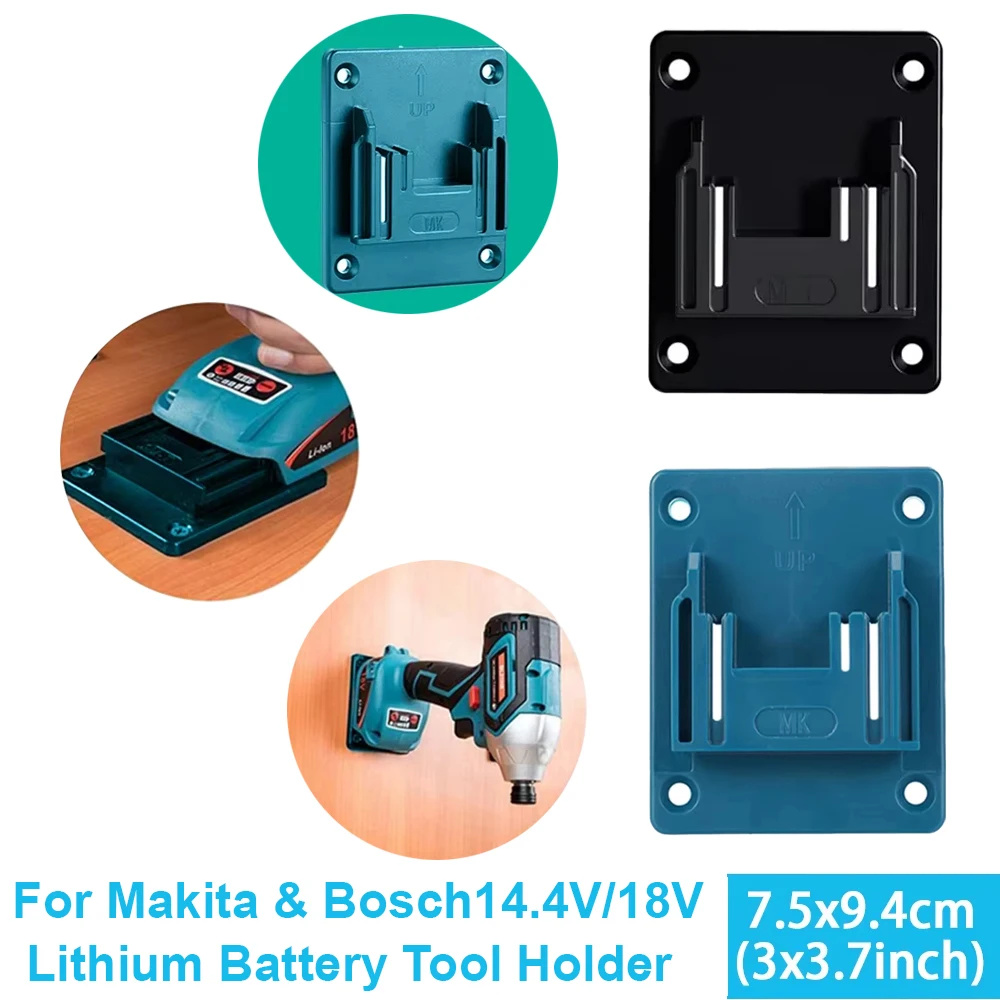 Neueste 1/5 stücke Wand Halterung Elektrische Werkzeug Halter für Bosch & Makita 18V Wand Power Mount Speicher Batterie halterung Befestigung Image