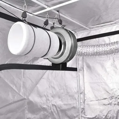 Splitter Carbon Filter Hydrokultur Aktivkohle Filter Holzkohle Zimmerpflanze Luft Abluft Filter Image