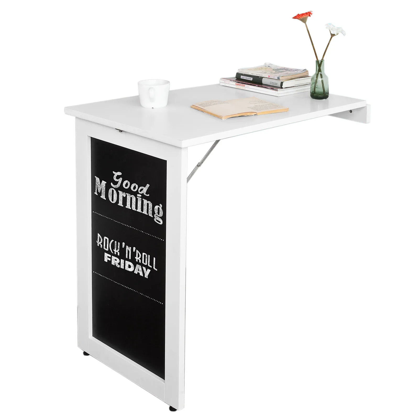SoBuy FWT20-W Wandtisch mit Tafel Klapptisch Esstisch Küchentisch Memoboard BHT: 50x76x75cm