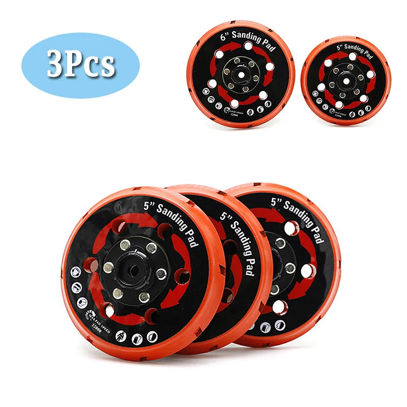 Für DA Polierer 5 Zoll / 6 Zoll Schleifpad Trägerplattenscheibe 125 mm 150 mm selbstklebende Rückplatte mit Wärmeemissionslöchern Image