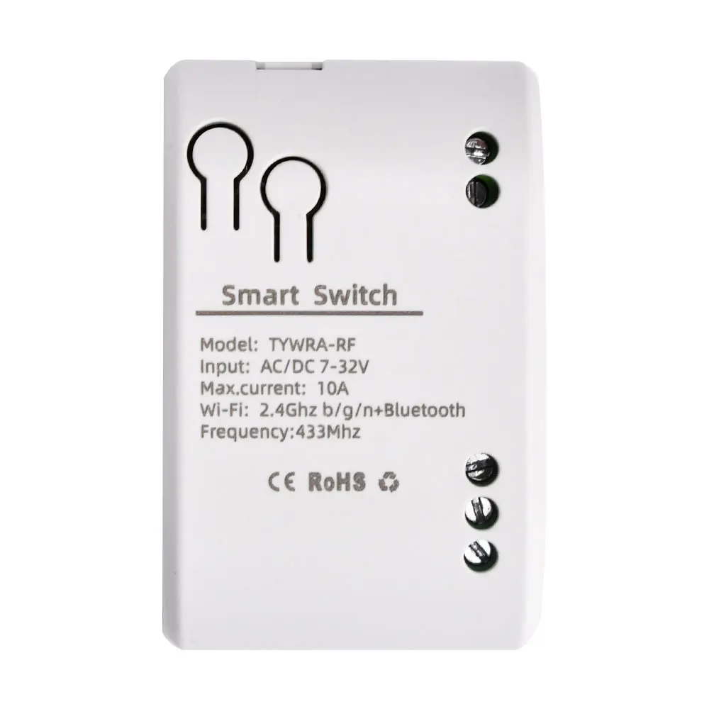 DC7-32V AC85-250V Schalter Modul 2200W RF Empfänger 10A wifi Relais DIY 1CH Tuya Smart Fernbedienung Drahtlose Wifi Schalter modul Image