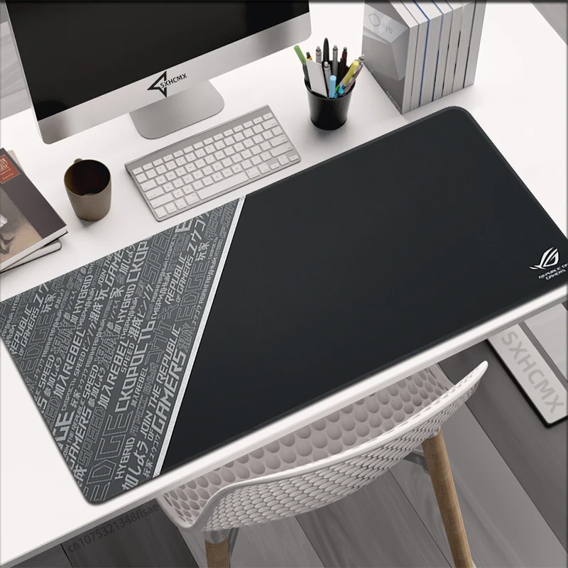 Mousepad Grande XXL Asus Rog Gaming Mauspad Büro Schreibtisch Pad Computer Schreibtisch Zubehör Stitch Edge Naturkautschuk Tastaturmatte