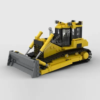 513PCS MOC Stadt Transport Fahrzeug D65PX Medium Range Bulldozer Modell Bausteine Ziegel DIY Montage Image