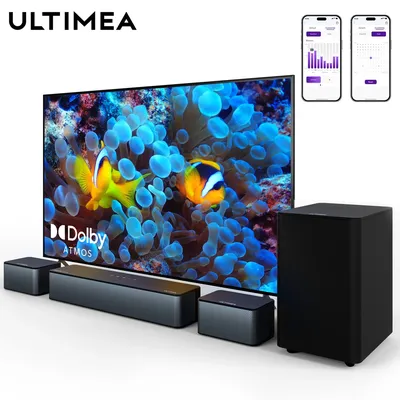 ULTIMEA 5.1 Dolby Atmos Soundbar mit kabellosem Subwoofer, Heimkino-Surround-Sound-System für Image