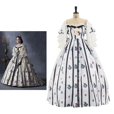 Lincoln Mary Todd Cosplay-Kostüm für Damen, 1860er-Jahre, Bürgerkrieg, Theater-Deluxe-Kleid, viktorianisches Ballkleid Image