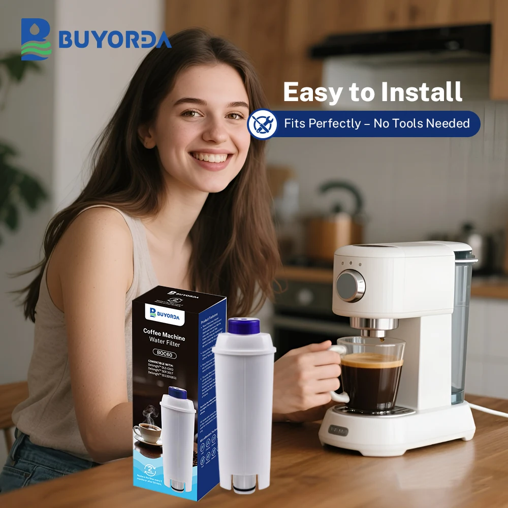 Kaffeemaschinenfilter für Delonghi DLSC002 mit Aktivkohle-Wasserfilter, kompatibel mit De'Longhi ECAM Esam ETAM Image