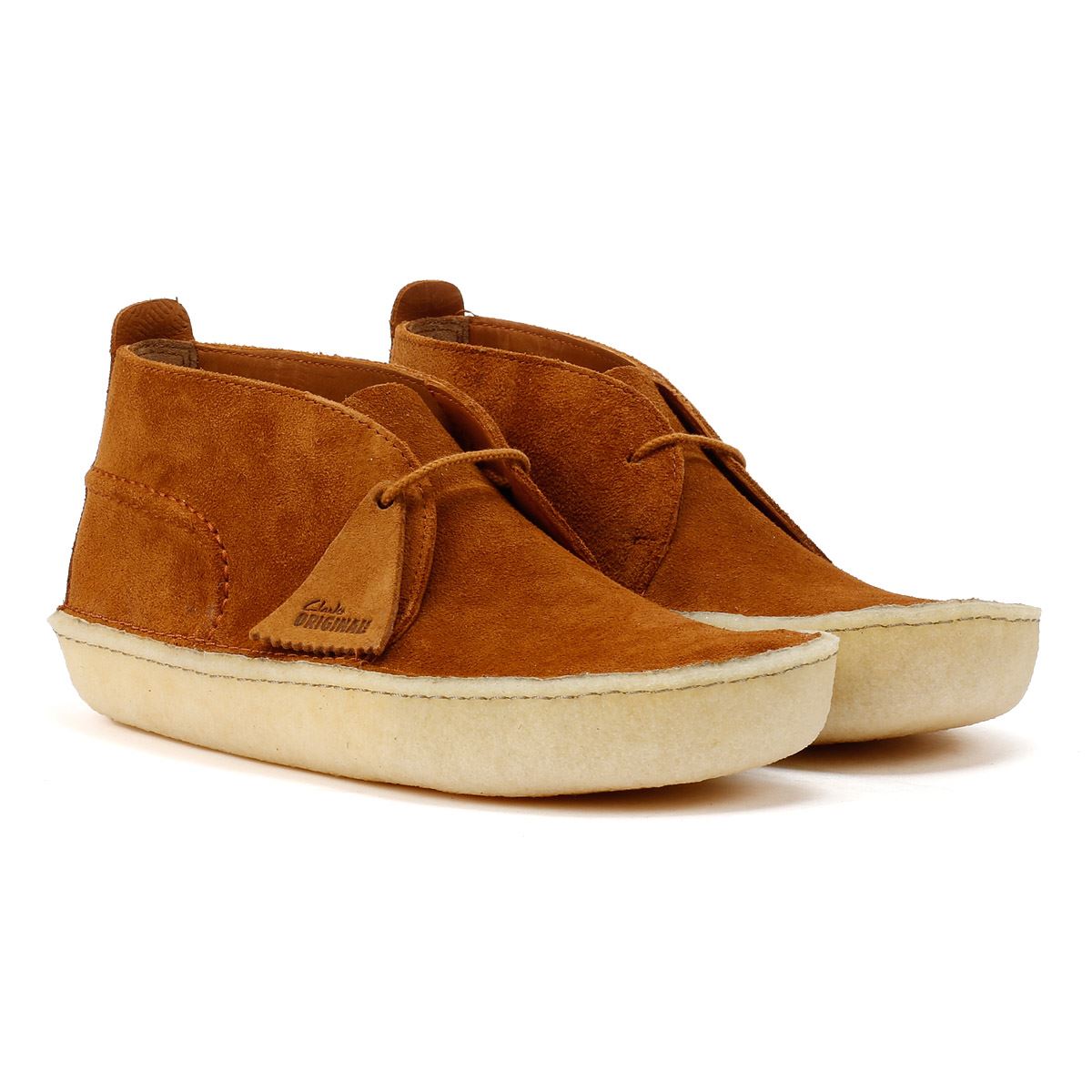 Clarks Originals Desert Rain Herren Wildleder Stiefel In Braun