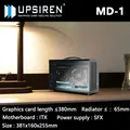 Custodia per computer UPSIREN MD-1 ITX, supporto alimentatore SFX/scheda madreITX/scheda grafica (L) ≤ 380 mm/custodia portatile trasparente lateralmente