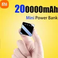 Xiaomi 200000 mAh Mini Power Bank Caricatore portatile Schermo a specchio LED Digital Powerbank Batteria esterna per iPhone Xiaomi Huawei