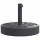 Base de parasol pour mâts Ø38 / 48 mm 25 kg rond Vidaxl
