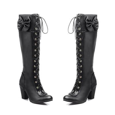 Rokoko Barock Viktorianisch Schuhe Kniehohe Stiefel Stöckelschuh Damen königlich Halloween Karneval Maskerade Leistung Maskerade Party Abend Erwachsene Schuhe Image
