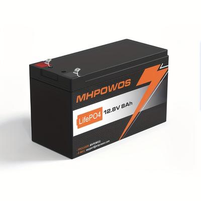 TEMU Mhpowos Lithium Battery 12v 8ah Lithium Iron Phosphate Battery, , Backup Power, Rv, Camping Image