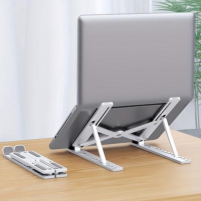 TEMU 1 Ergonomic Foldable Stand, Portable Abs Non-slip Laptop Cooling Bracket, Four-speed Angle Adjustment Desktop Stand, Suitable For Mc/gaming Laptop/tablet Image