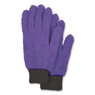TidyUps Microfiber Dusting Gloves, Purple with Black Cuffs, 2 Gloves (CH7TU68176)