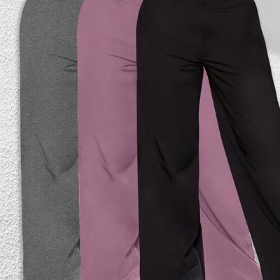 TEMU Three-piece Set: Women's Wide-leg Long Pants Image