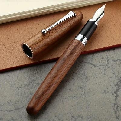 TEMU 9035 / Silver Chrome Antique Natural Calligraphy Pen With F-0.5mm -0.7mm Image