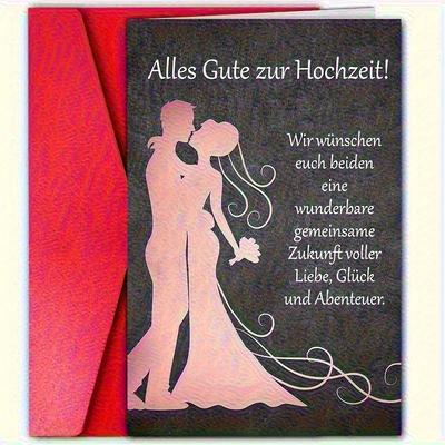 TEMU 1pc, Lovely German Wedding Card With Envelope (12cm*18cm), Suitable For Newlywed And Friend, Family, Lover, , Wedding Anniversaries, Engagement Day, Wedding.beautiful Wedding Greeting Card. Image