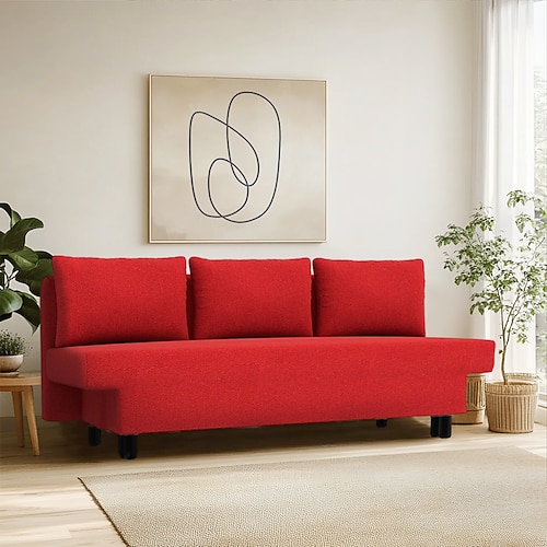 Sofabezug passend für Älvdalen-Sofa, einfarbig, gesteppte Polyester-Schonbezüge Image