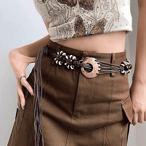 Damen Gürtel Polyester Weiß Braun Taillengürtel Straße Täglich Einfarbig