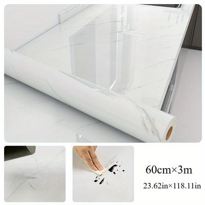 TEMU 1 Roll Of Self-adhesive Floor Sticker, For Covering Floors, Wall Decals, Suitable For Countertop Furniture Renovation, Self-adhesive Bathroom Wallpaper, Home Decoratio Image