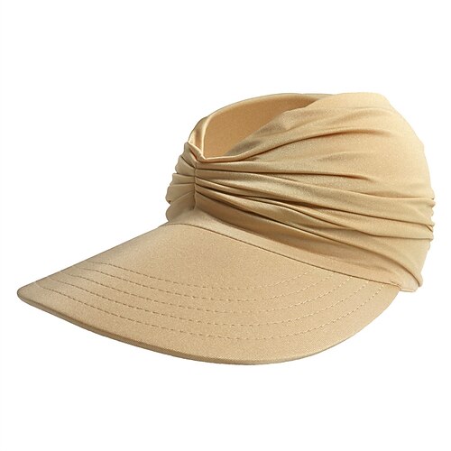 Tennis Sport Visier Parasole Damen Einfarbig Klassisch Mode Verstellbar Elastisch Wärmeableitung für Tennis Baseball Pickleball Sommer Weiß Rosa Burgund Image