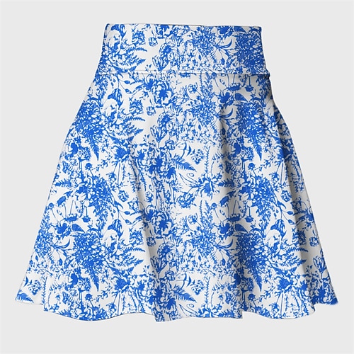 Damen Grafik Lässiger Rock Tennisröcke Tennisröcke mit Shorts Hohe Taille Schnelltrocknend Atmungsaktiv Tennis Golfspiel Pickleball Schwarz Gelb Blau Tennisbekleidung Image