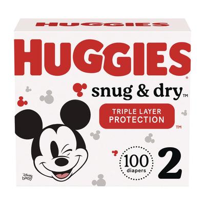 Huggies Snug and Dry Diapers, Size 2, 12 lbs to 18 lbs, 100/Carton (KCM54646)