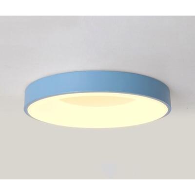 Led Deckenleuchte Rund Deckenlampe Metall Acryl Pendelleuchte Blau 18W Ø30CM für Küche Wohnzimmer Image