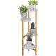 Relaxdays - Scaffale Portapiante con 4 Ripiani in Plastica, Scala Portafiori, Supporto Vasi,