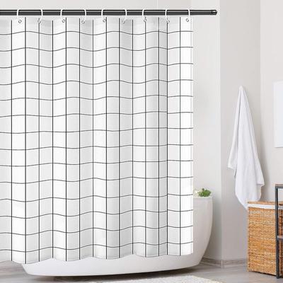 Wasserdichter Duschvorhang mit Haken, Schimmelresistent Antibakteriell Leicht zu Reinigen Image