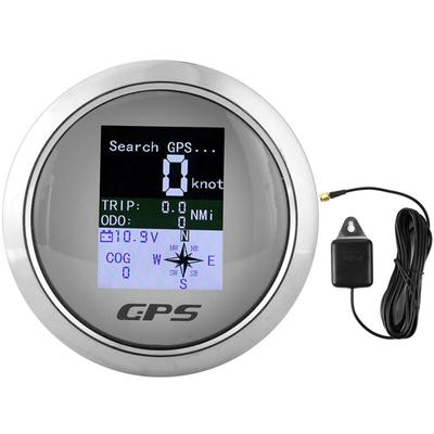 Ej.life - Leichter Marine-GPS-Tachometer, 85 mm Edelstahl-Boots-Auto-Tachometer, wasserdichter Image