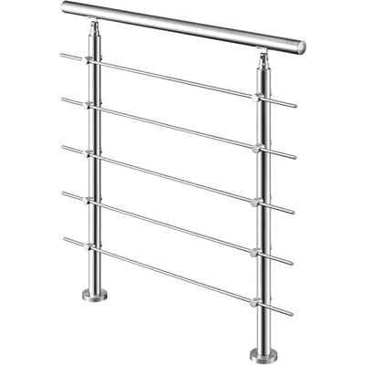 Aica Handlauf 80cm Geländer 5 Querstäbe Treppengeländer Brüstung 201 Edelstahl Image