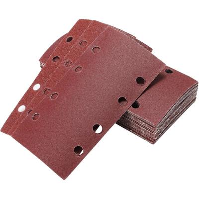 40 Stück Schleifblätter für Exzenterschleifer 93 x 185 mm, 8 Löcher, rechteckiges Schleifpapier mit Image