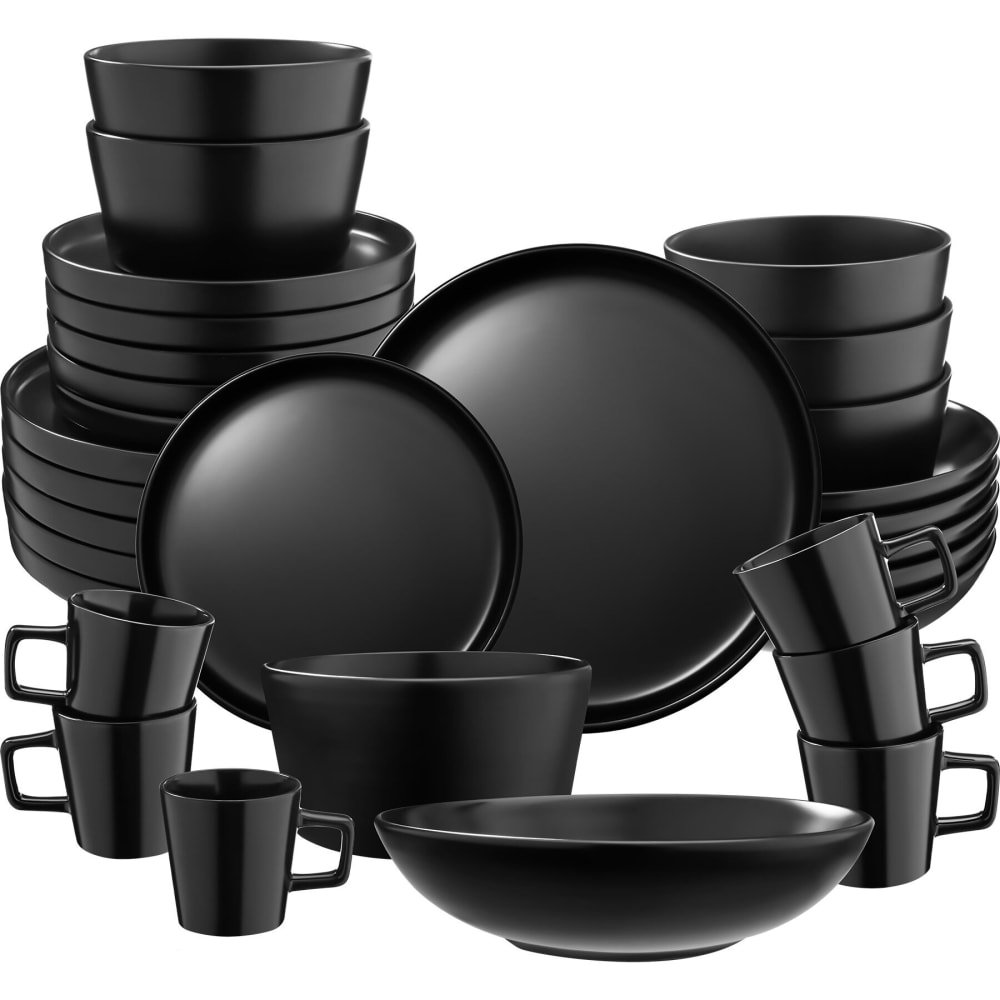 30 pièces Service de table en grès pour 6 personnes