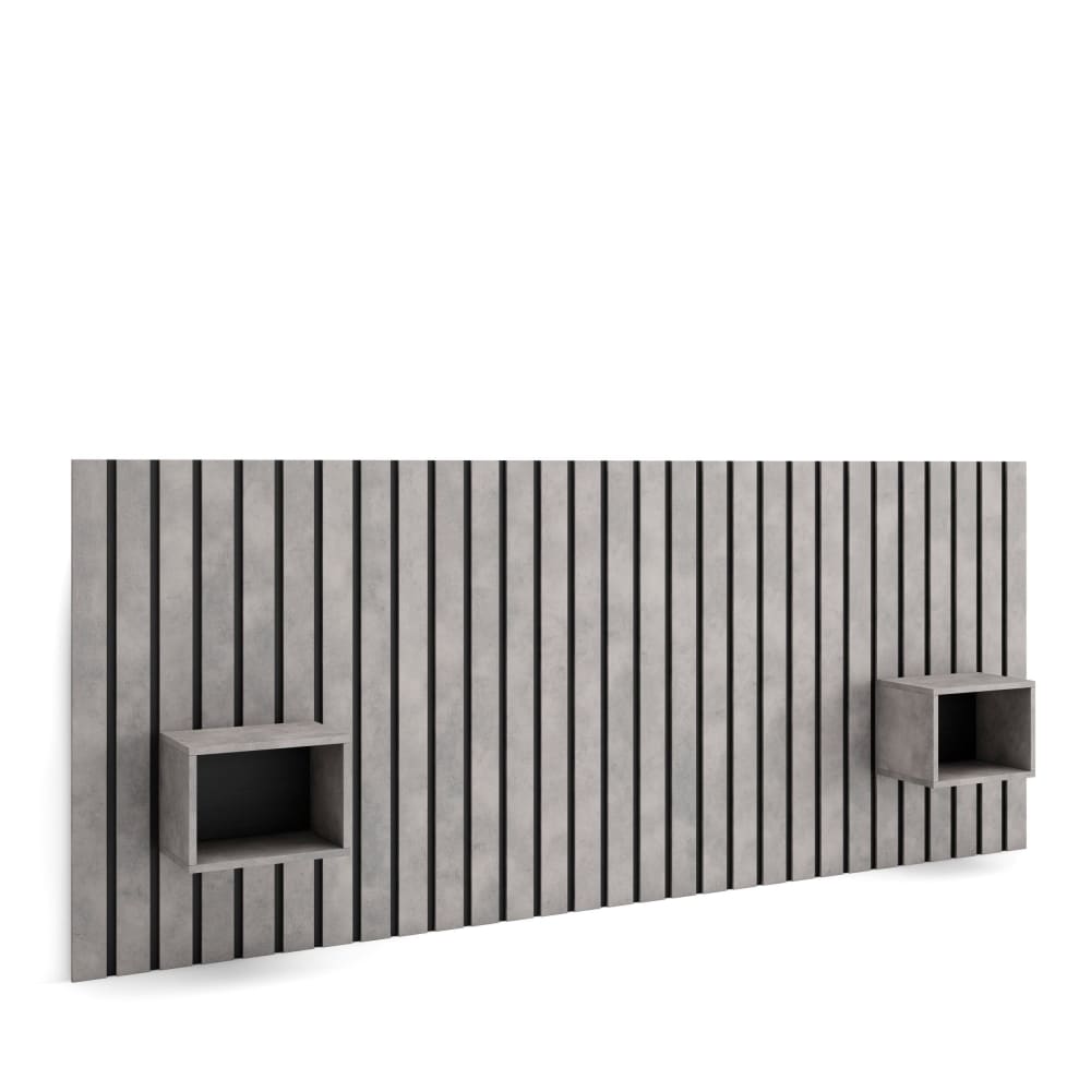 Tête de lit effet bois ciment 258x3x107cm