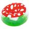 Trade Shop Traesio - Poltrona Gonfiabile Per Bambini Mighty Mushroom Design Fungo Con Erba