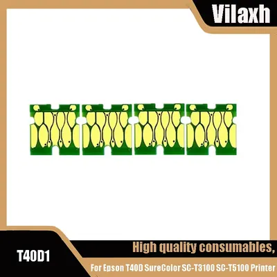 vilaxh T40D1 T40D2 T40D3 T40D4 Cartridge One Time Chip For Epson T40D SureColor SC-T3100 SC-T5100