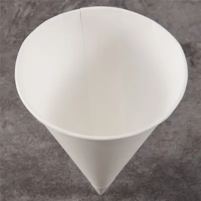 SLQZT White Paper Cone Cups, Snow Cone Cups,Coated Leakproof Cone Paper Cups for , Shaved Ice, Water