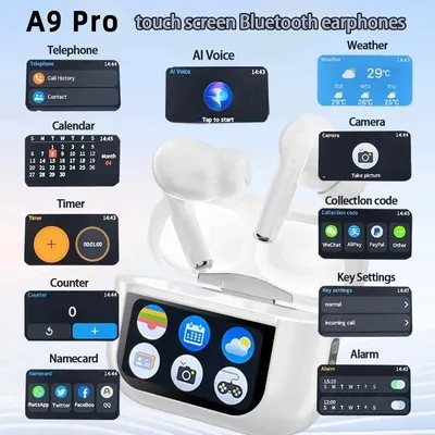 New Top A9pro Configuration Bluetooth Lcd Smart Color Screen Wireless Active Noise Reduction Super