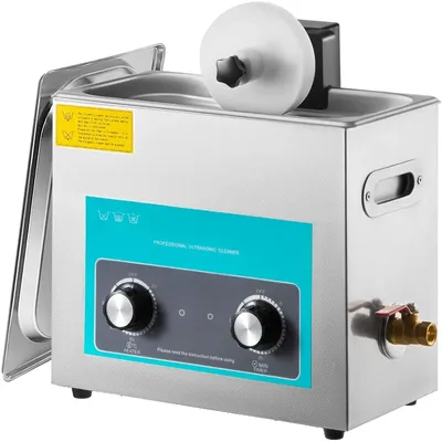 VEVOR Ultrasonic Vinyl Record Cleaner 6L 40kHz Vinyl Ultrasonic Cleaning Machine Knob Control Record